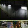 2 Pack Solar Light 2 LEDs Wall Lamp Stair Step Outdoor Waterproof Security Light with Auto On/Off