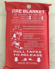 Fire Blanket Fiberglass Fire Flame Retardant Emergency Survival Fire Shelter Safety Cover Fire Emergency Blanket (Option: 2x2m)