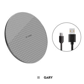 10w wireless charger for iphone11 xs max x xr 8plus fast charge mobile phone charger for ulefone doogee samsung note 9 8 s10plus (Color: Grey)