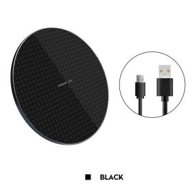 10w wireless charger for iphone11 xs max x xr 8plus fast charge mobile phone charger for ulefone doogee samsung note 9 8 s10plus (Color: Black)