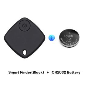 Smart Tag Anti-Lost Alarm Wireless Bluetooth Tracker Phone Stuff Two-way Search Suitcase Key Pet Finder Location Record (Color: Black with Battery)