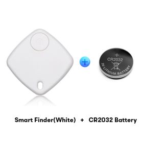 Smart Tag Anti-Lost Alarm Wireless Bluetooth Tracker Phone Stuff Two-way Search Suitcase Key Pet Finder Location Record (Color: White with Battery)