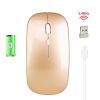 Wireless Mouse; Silent Cordless 2.4G USB BT Ultra Slim Rechargeable Mouse Compatible With Laptop; PC; Tablet; Windows