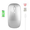 Wireless Mouse; Silent Cordless 2.4G USB BT Ultra Slim Rechargeable Mouse Compatible With Laptop; PC; Tablet; Windows