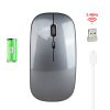 Wireless Mouse; Silent Cordless 2.4G USB BT Ultra Slim Rechargeable Mouse Compatible With Laptop; PC; Tablet; Windows