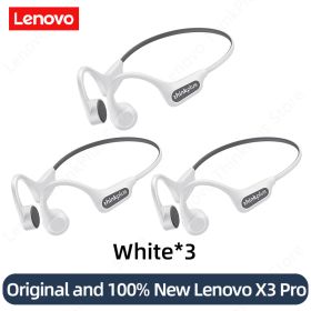 Bone Conduction Earphones X3 X4 X5 X3 Pro Bluetooth Hifi Ear-hook Wireless Headset with Mic Waterproof Earbud (Color: X3Pro white 3)