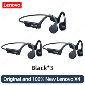 Bone Conduction Earphones X3 X4 X5 X3 Pro Bluetooth Hifi Ear-hook Wireless Headset with Mic Waterproof Earbud (Color: X4 black 3)