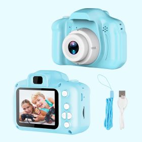 Mini Cartoon Kids Photo Camera 2 Inch HD Screen Children Digital Camera Video Recorder Camcorder Toys For Child Birthday Gift (Color: Blue NO Card)