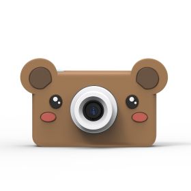 Digital Photo Camera For Children Mini Eduction Toy Kids Camera Boys Girls Gift Video With 16 32 Gb Sd Card Silicon Coat Camaras (Color: Bear)