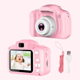 Mini Cartoon Kids Photo Camera 2 Inch HD Screen Children Digital Camera Video Recorder Camcorder Toys For Child Birthday Gift (Color: Pink NO Card)