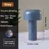 Italian Mushroom Table Lamp Night Light Portable Wireless Touch Rechargeable Desk Light Bedside Table Lamp Bedroom Desktop Decor