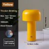 Italian Mushroom Table Lamp Night Light Portable Wireless Touch Rechargeable Desk Light Bedside Table Lamp Bedroom Desktop Decor