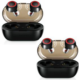 Earphones Magnetic Waterproof Wireless Bluetooth Earpods Headphones In Ear buds Pods Bluetooth Ear Pod Mic 5 Core EP01 (Color: 2 Pieces)