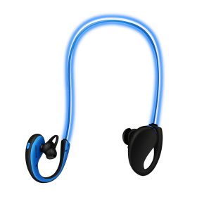 Wireless Sports Headsets Wireless V4.1 Neckband Earphones HD Stereo Sweat-proof Headphones Earbuds (Color: Blue)