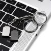 Mini USB Flash Drives 64GB High Speed Pen Drive Fashion Memory Stick Metal Free Key Chain Pendrive Black Storage Devices Silver