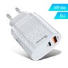 Qc3.0 Fast Charge PD Charger 18W for Apple Android USB-A + Type-c Dual Port US Standard Charging Plug