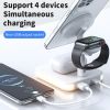 25W Magnetic Wireless Charger Stand Dock For iPhone 14 13 12 Pro Max Mini Apple iWatch 8 Airpods QC3.0 USB Fast Charging Station