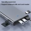 Hagibis USB C HUB with Hard Drive Enclosure 2.5 SATA to USB 3.0 Type C Adapter for External SSD Disk HDD case